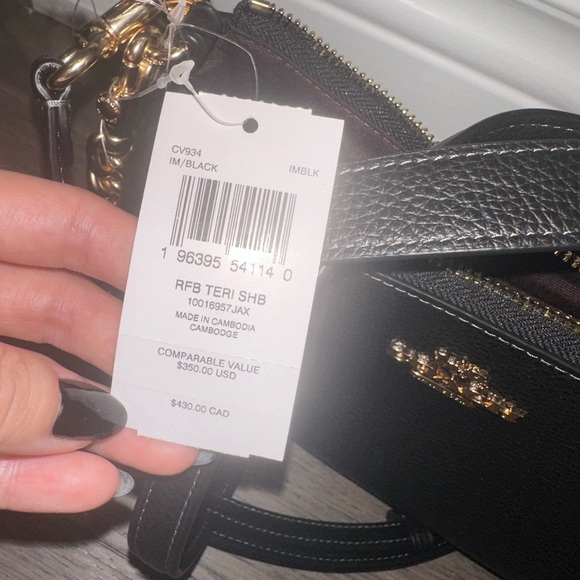 Black leather coach bag - Picture 5 of 6